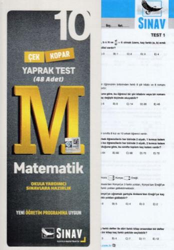 Sınav 10. Sınıf Matematik Çek Kopar Yaprak Test (Yeni)