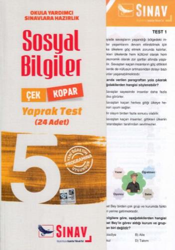 Sınav 5. Sınıf Sosyal Bilgiler Çek Kopar Yaprak Test (Yeni)