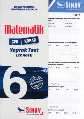 Sınav 6. Sınıf Matematik Çek Kopar Yaprak Test (Yeni)