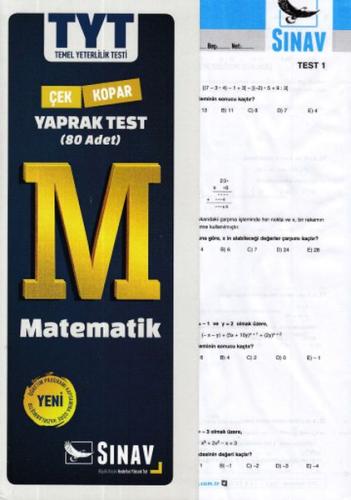 Sınav TYT Matematik Yaprak Test (Yeni)