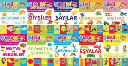 Şirin Boyama Seti - Eğitici ve Öğretici Boyama Kitapları (10 Kitap)