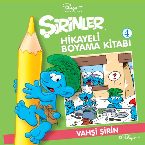 Şirinler Hikayeli Boyama Kitabı 4 - Vahşi Şirin