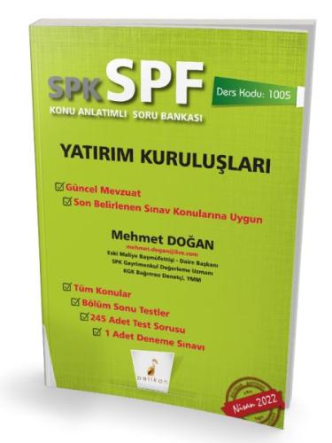 SPK-SPF Yatırım Kuruluşları Konu Anlatımlı Soru Bankası