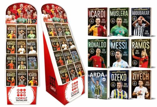 Stantlı Benim Futbol Kahramanım Serisi Set 3 (9 Çeşit 300 Adet Kitap)