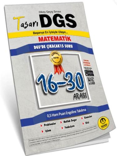 Tasarı DGS Matematik 16-30 Arası Garanti Soru Kitapçığı (Yeni)