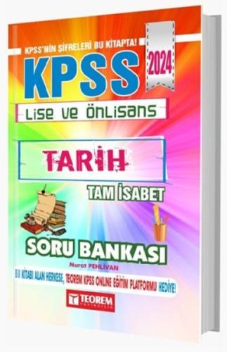 Teorem Yayınları 2024 KPSS Lise Ön Lisans Tarih Tam İsabet Soru Bankas