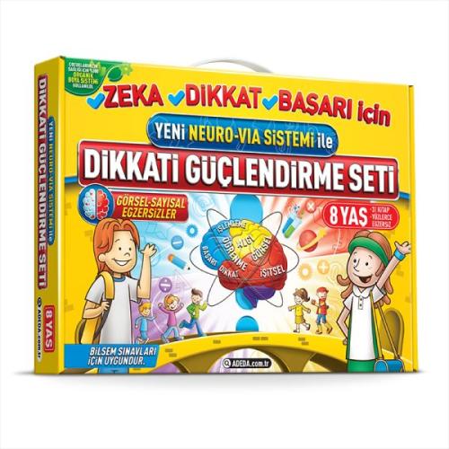 Yeni Neuro-Via Sistem ile Dikkati Güçlendirme Seti 8 Yaş (3 Kitap Kutu