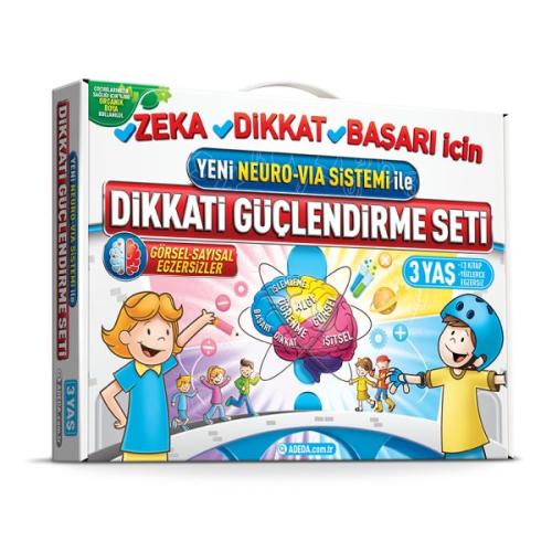 Yeni Neuro Via Sistemi İle Dikkati Güçlendirme Seti 3 Yaş (3 Kitap)