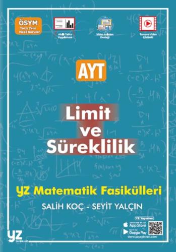 YZ Yayınları YKS AYT Limit ve Süreklilik Matematik Fasikülleri