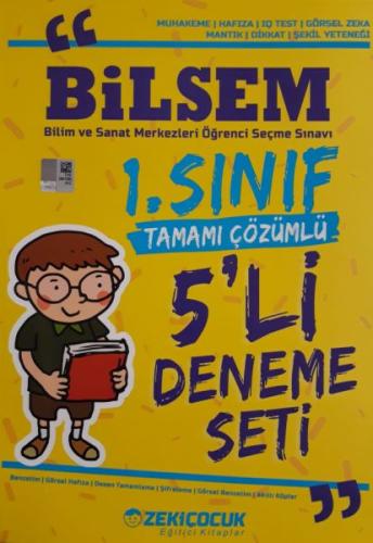 Zeki Çocuk Bilsem 1. Sınıf Tamamı Çözümlü 5` li Deneme Seti